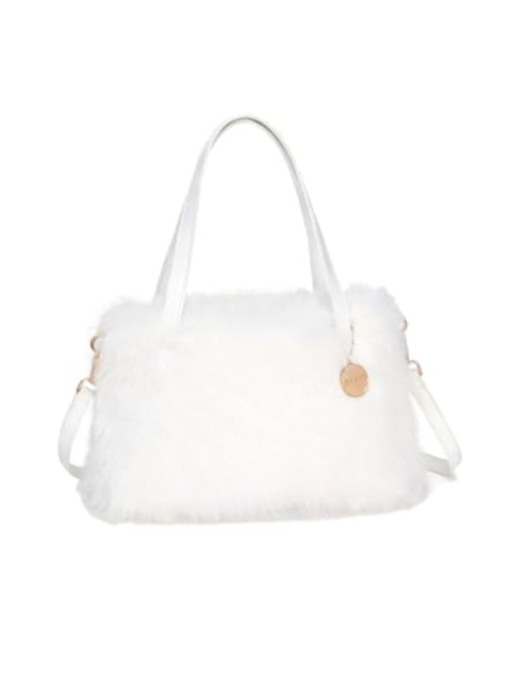 Faux Fox Fur Purse Crossbody Handbag with Shoulder Strap